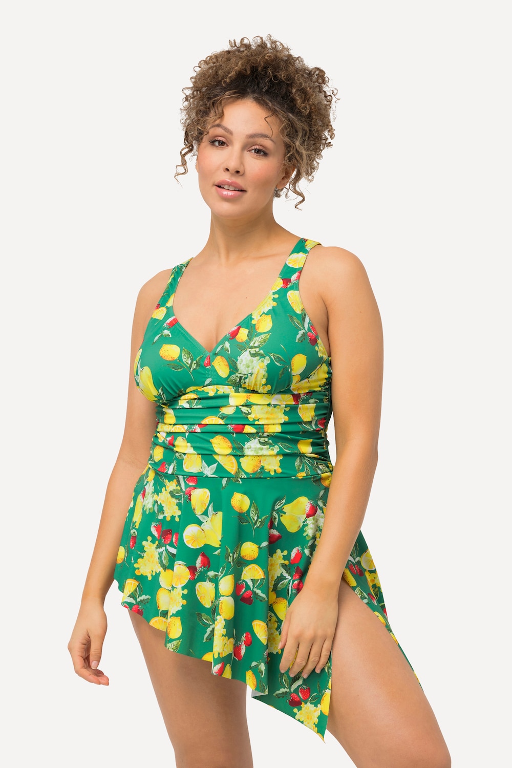 Große Größen Badekleid, Damen, türkis, Größe: 60, Polyester/Synthetische Fasern/Elasthan, Ulla Popken