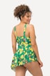 Badekleid, Zitronen, Softcups, asymmetrischer Saum