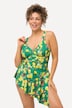 Badekleid, Zitronen, Softcups, asymmetrischer Saum