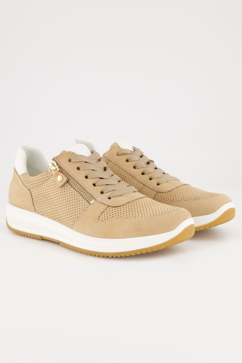 Ara Leder-Sneaker, Damen, beige, Größe: 38, Sonstige/Leder, Ulla Popken