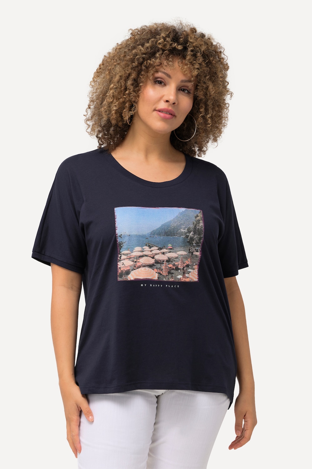 Thumbnail - Große Größen T-Shirt, Damen, blau, Größe: 46/48, Baumwolle, Ulla Popken