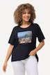 T-shirt, fotomotief, oversized, ronde hals, halve mouwen