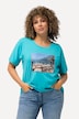 T-shirt, fotomotief, oversized, ronde hals, halve mouwen