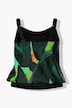 Tankini, bladeren, softcups, verstelbare schouderbandjes