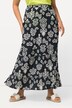 Graphic Print Flounce Panel Maxi Skirt