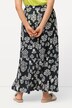 Graphic Print Flounce Panel Maxi Skirt