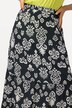 Graphic Print Flounce Panel Maxi Skirt