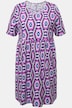 Longshirt, pyntebånd, rund hals, A-linje, halve ermer