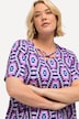 Longshirt, pyntebånd, rund hals, A-linje, halve ermer