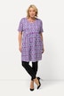 Longshirt, pyntebånd, rund hals, A-linje, halve ermer
