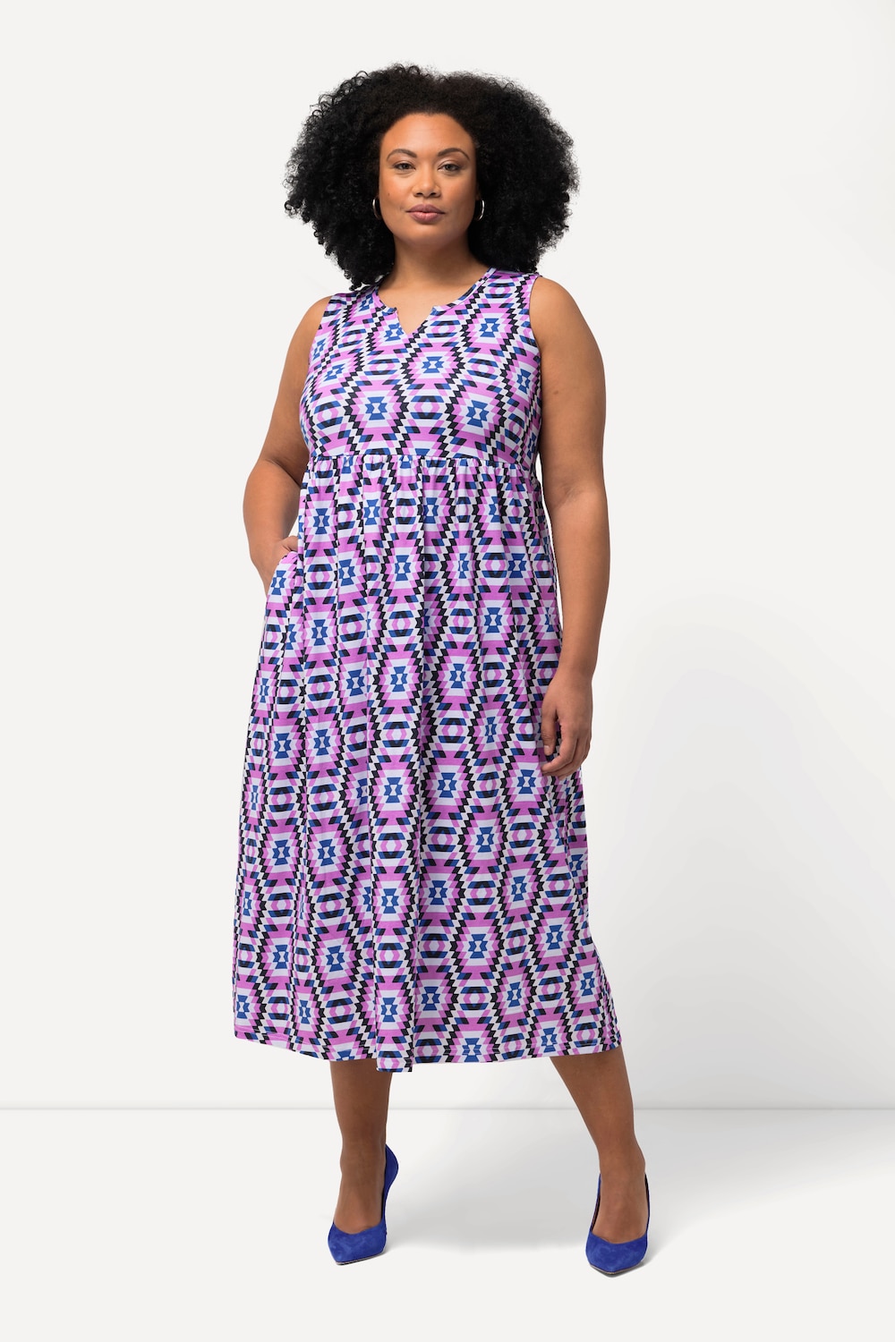 Große Größen Jerseykleid, Damen, rosa, Größe: 50/52, Baumwolle, Ulla Popken