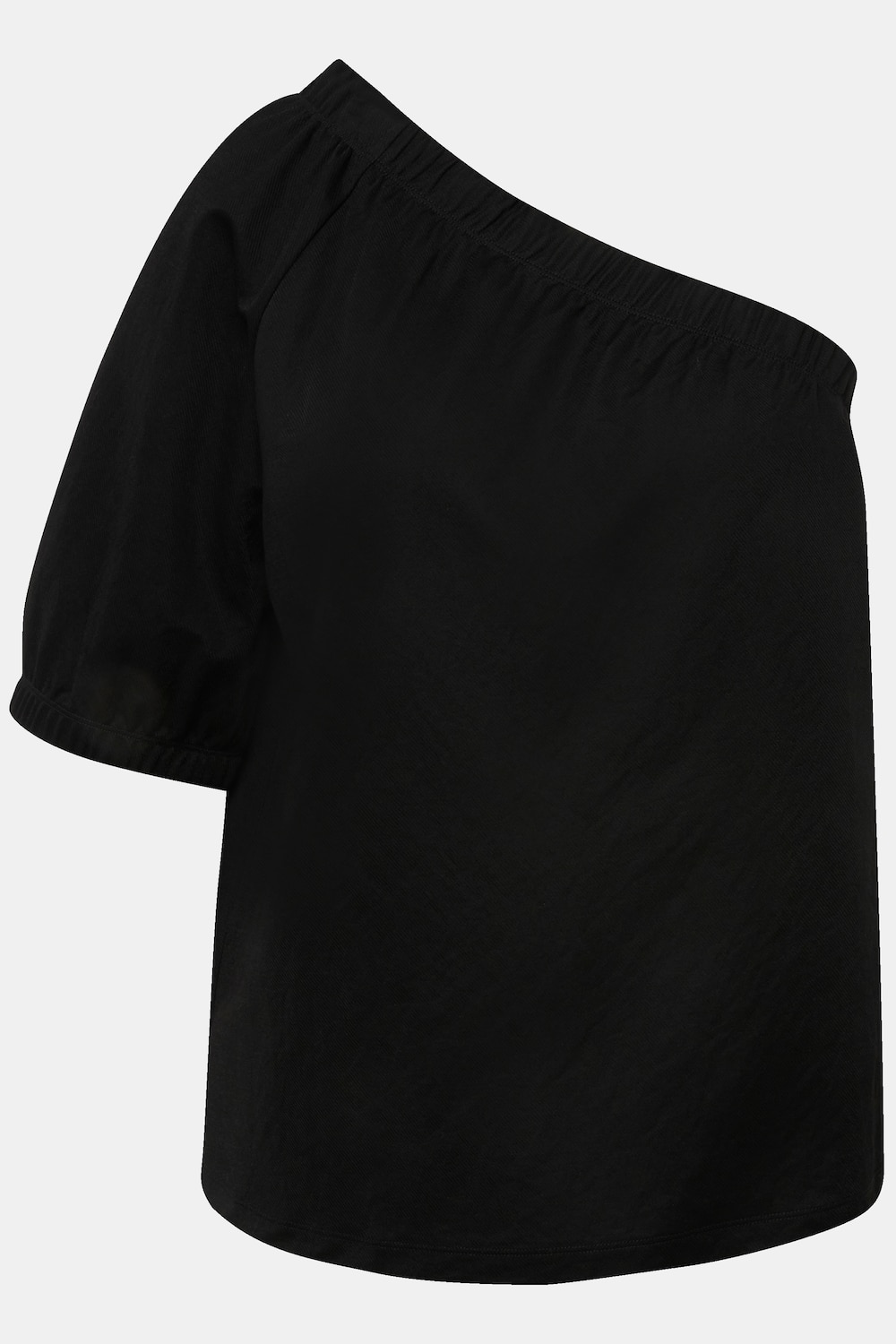 Stora storlekar OneShoulder-blus, Dam, svart, storlek: 46/48, Syntetfibrer/Viskos, Ulla Popken