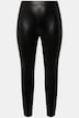 Legging, strakke pijpen, high waist, glazende coating, elastische tailleband