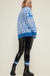 Legging, strakke pijpen, high waist, glazende coating, elastische tailleband