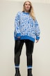 Legging, strakke pijpen, high waist, glazende coating, elastische tailleband
