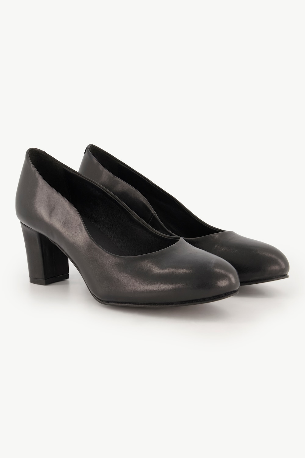 Grote Maten Leren pumps, Dames, zwart, Maat: 42, Leer, Ulla Popken