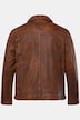 Veste en cuir nappa d'agneau, fermeture éclair et 4 poches