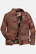 Veste en cuir nappa d'agneau, fermeture éclair et 4 poches