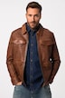 Veste en cuir nappa d'agneau, fermeture éclair et 4 poches