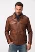 Veste en cuir nappa d'agneau, fermeture éclair et 4 poches