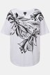 T-shirt, blomprint, rund hals, kort ärm