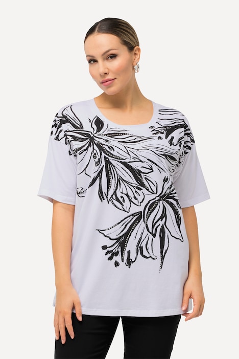 Lily Motif Short Sleeve Tee