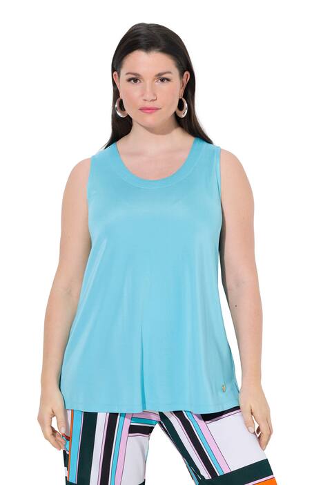 Slinky top, piké, A střih, kulatý výstřih, bez rukávů