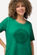 T-Shirt, Mandala-Flockdruck, Classic, Rundhals, Halbarm