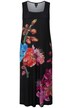 Žerzejové šaty, květy, A střih, hranatý výstřih, bez rukávů