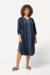 Kaftan, Musterstreifen, Oversized, V-Ausschnitt, 3/4-Arm
