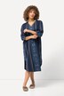 Kaftan, Musterstreifen, Oversized, V-Ausschnitt, 3/4-Arm