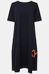Jerseykleid, Wording-Print, Rundhals, Halbarm