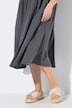 Vestido midi de jersey, forma en A, cuello redondo, media manga