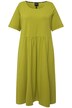 Žerzejové midi šaty, A střih, kulatý výstřih, krátké rukávy