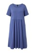 Žerzejové midi šaty, A střih, kulatý výstřih, krátké rukávy