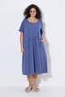 Jersey-Midikleid, A-Linie, Rundhals, Halbarm