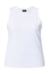 Žebrovaný top, saténové okraje, Slim, kulatý výstřih, bez rukávů