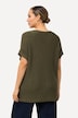 Pullover, Palmen, oversized, U-Boot-Ausschnitt, Halbarm