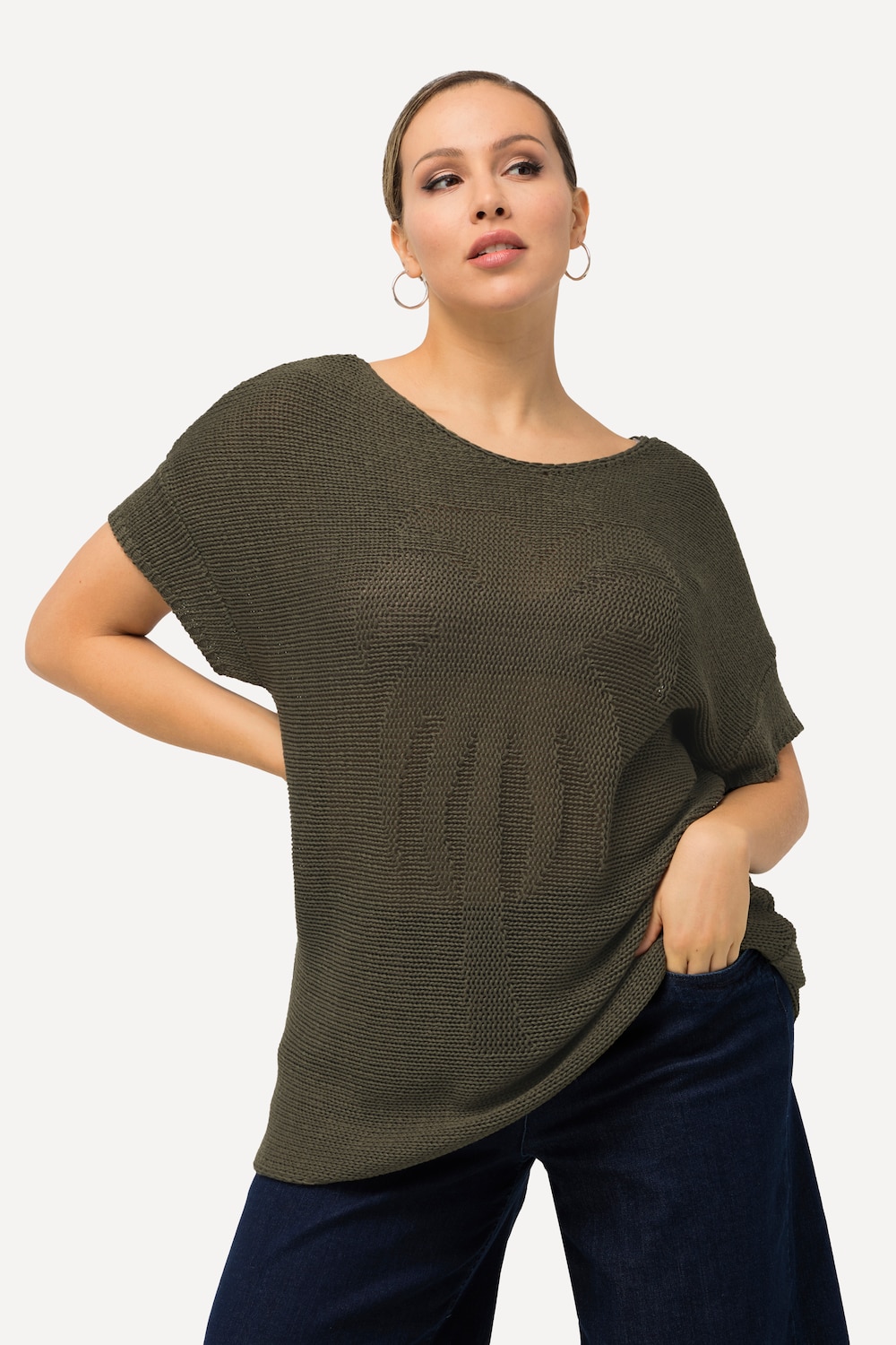 Große Größen Pullover, Damen, braun, Größe: 50/52, Synthetische Fasern, Ulla Popken