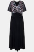 Abendkleid, Pailletten, drapiert, V-Ausschnitt, Halbarm