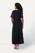Abendkleid, Pailletten, drapiert, V-Ausschnitt, Halbarm