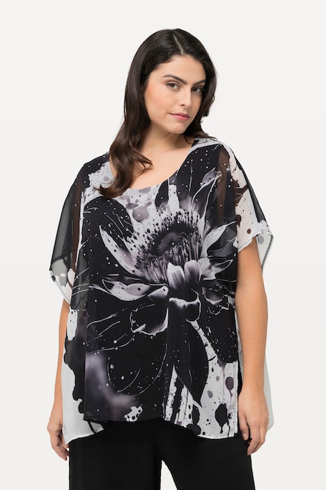 Layered Floral Chiffon Blouse | T-Shirts | Knit Tops & Tees