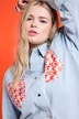 Jeanshemd, oversized, Patches, Hemdkragen, Langarm