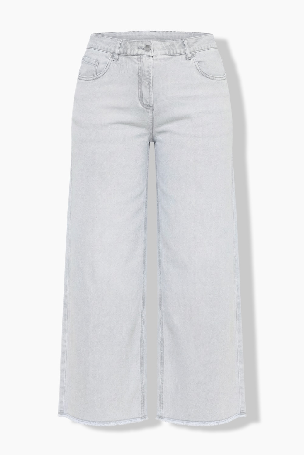 Stora storlekar Jeans Mary med fransade benslut, Dam, beige, storlek: 58, Bomull, Ulla Popken