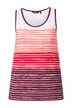 Top, pruhovaný přechod, A střih, kulatý výstřih, bez rukávů
