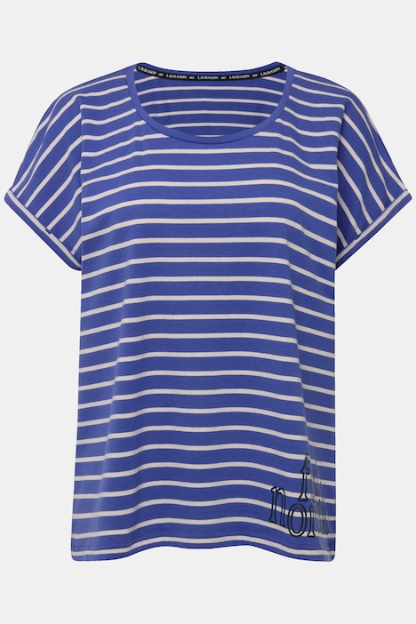 Oversized Striped T-Shirt Crew Neck Short Sleeve