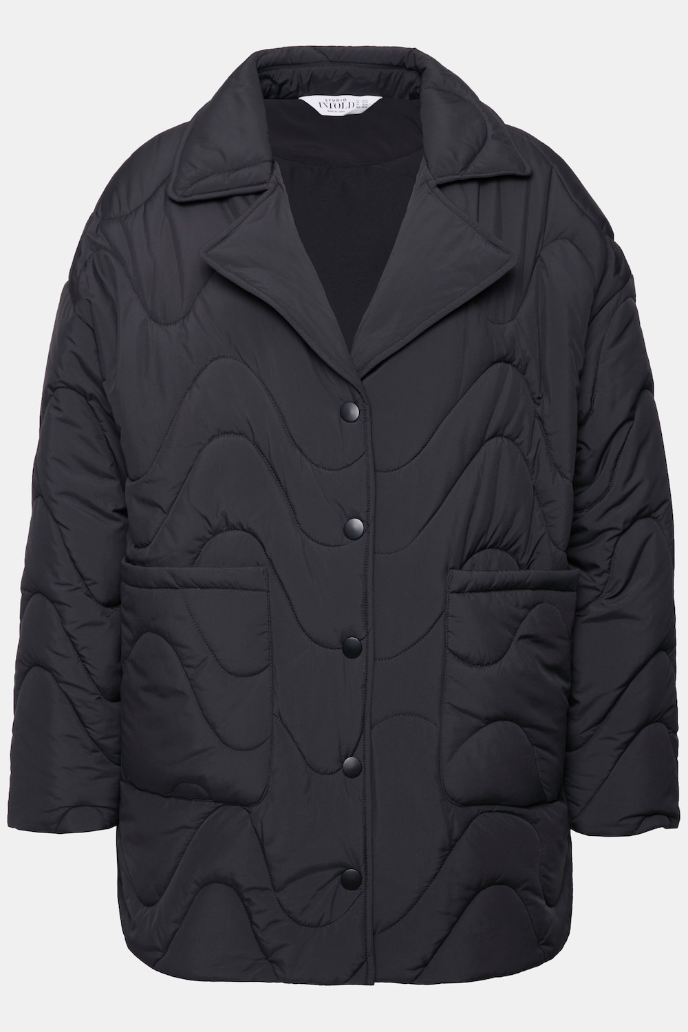 Stora storlekar Quiltad jacka, Dam, svart, storlek: 50/52, Polyester, Studio Untold