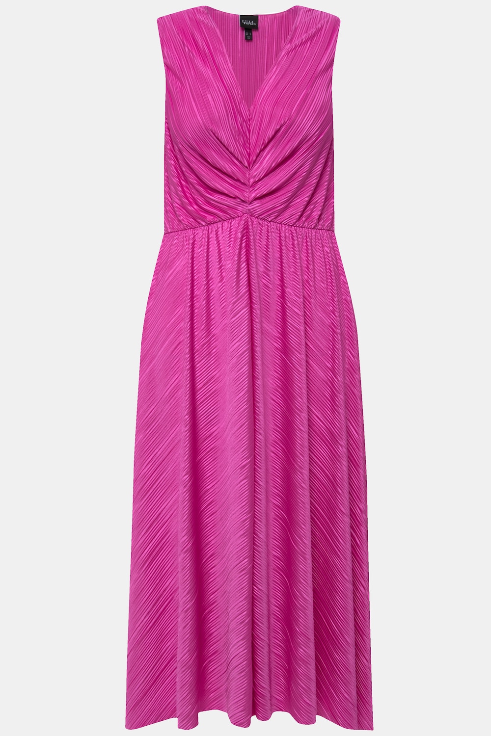Stora storlekar Plisserad maxiklänning, Dam, rosa, storlek: 50, Polyester, Ulla Popken
