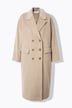 Frakke, oversize, uldlook, revers, lange ærmer