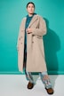 Frakke, oversize, uldlook, revers, lange ærmer
